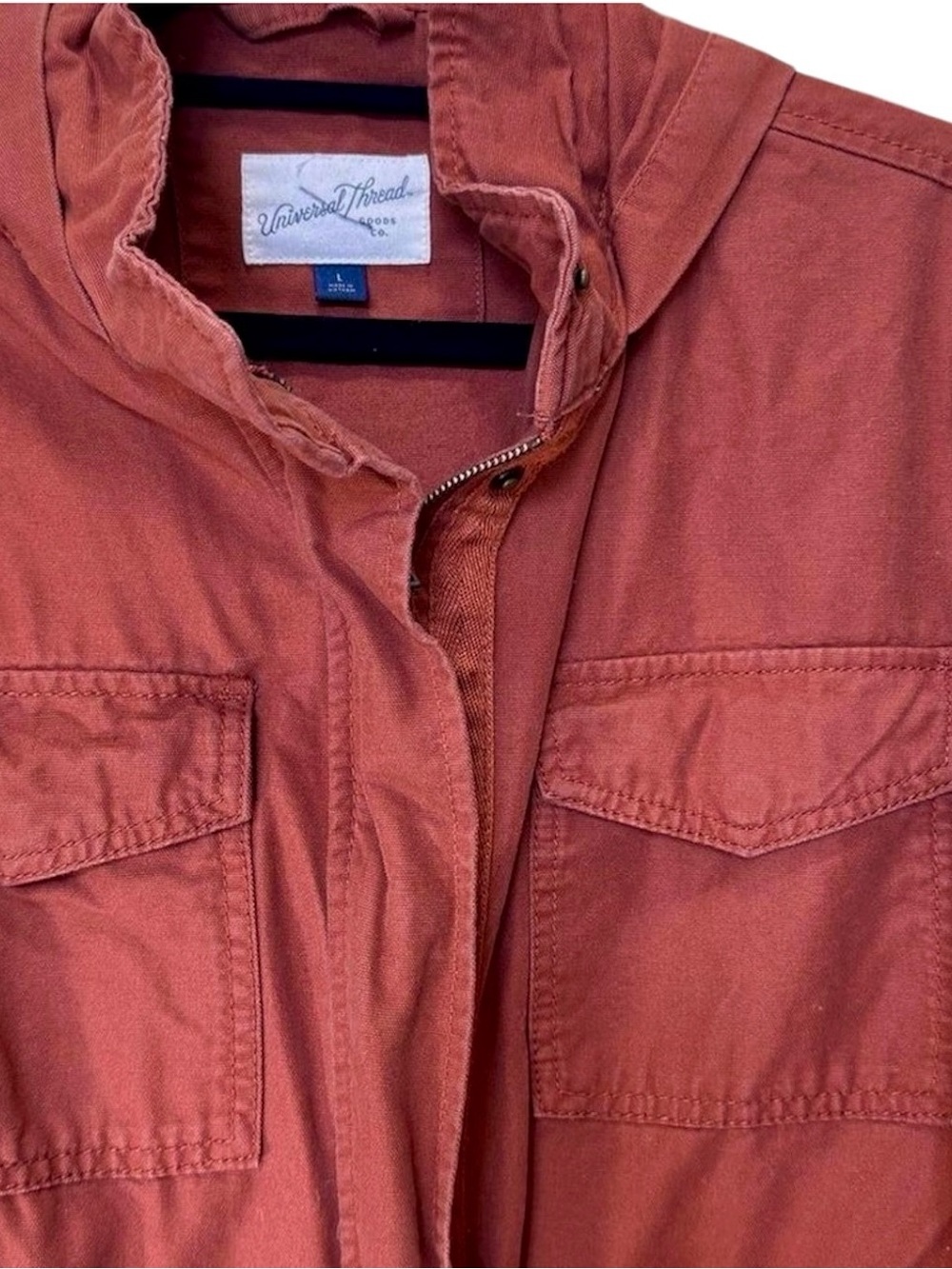 Universal Thread Women's Utility Jacket, Rust Red Brown, Excellent Condition - Picture 6 of 9